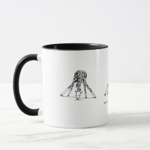 This is how a Giraffe Drinks waters White Mug