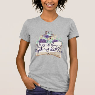 This Is How I Fight My Battles Bible Cross Flowers T-Shirt