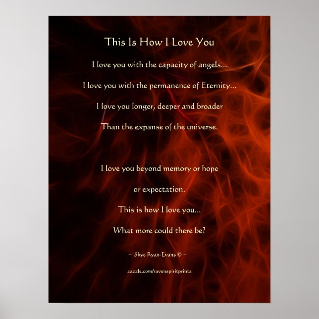 "This is How I Love You" Fractal Poetry Poster (Front)