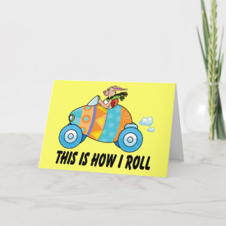 This Is How I Roll Easter Bunny Holiday Card