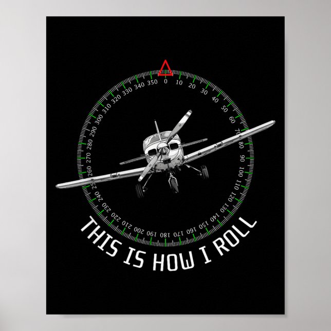 This Is How I Roll Funny Lot Aviation Airplane  Poster (Front)