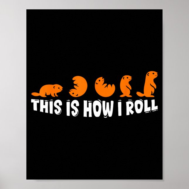 This Is How I Roll Groundhog Cute Groundhog Day Fu Poster (Front)