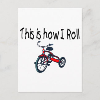 This Is How I Roll (Red Tricycle) Postcard