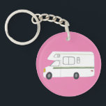 THIS IS HOW I ROLL RV Motorhome Camping CUSTOM Key Ring<br><div class="desc">Customise this cute keychain with your own text,  your name or anything else you like. Get ready for your road trip with this vintage RV design,  hand drawn by me for you! Check my shop for lots more matching items!</div>