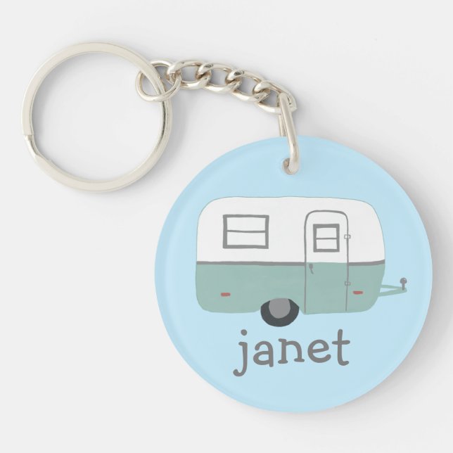 THIS IS HOW I ROLL RV Trailer Camping CUSTOM Key Ring (Front)