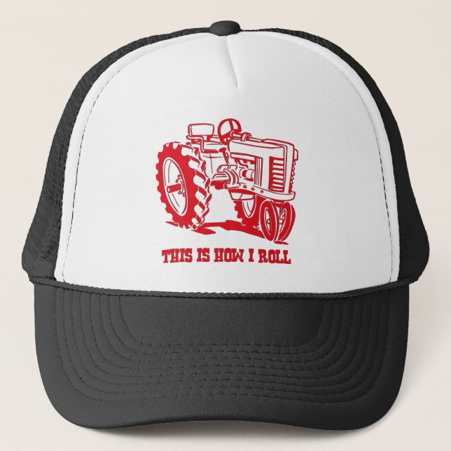 This Is How I Roll Tractor RED Hat (Front)