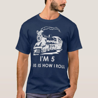 This Is How I Roll Train 5th Birthday Children T-Shirt