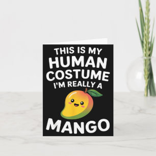 This is Human Costume Funny Kawaii Cute Mango Card