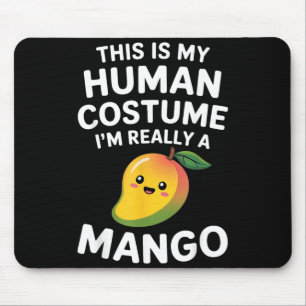 This is Human Costume Funny Kawaii Cute Mango Mouse Pad