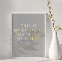 This is Is Beloved Christian Wedding Grey & Gold