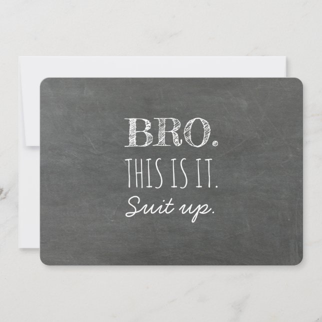 This is it - Funny Groomsman or Best Man Proposal Invitation (Front)