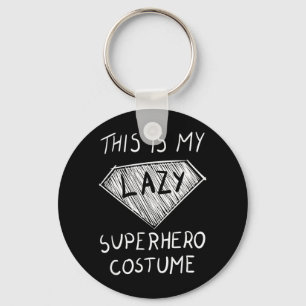 This is Lazy Superhero Costume Outfit Funny Key Ring