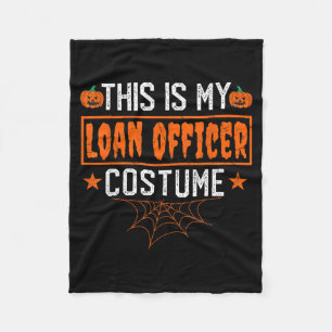 This Is Loan Officer Costume Shirt Funny Halloween Fleece Blanket