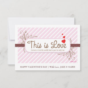 THIS IS LOVE Valentine's Card (Pink)
