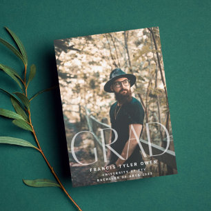 This Is Me   Modern GRAD Fade Text   Photo Announc Announcement