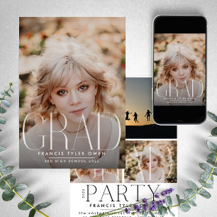 This Is Me Modern GRAD High School Photo Party Announcement