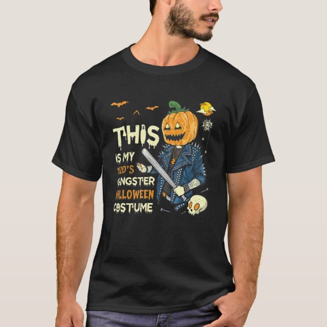 This is My 1920s Gangster Costume Halloween Mafia  T-Shirt (Front)