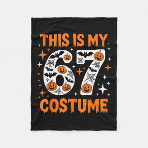 This Is My 67 Costume 6 7 Meme Gen Alpha Halloween Fleece Blanket