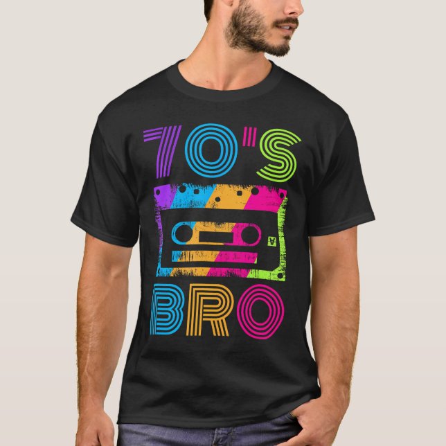 This Is My 70's Bro Party 1970's Funny T-Shirt (Front)