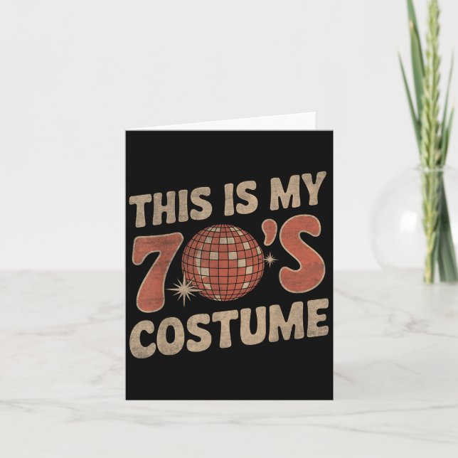 This Is My 70s Costume 1970s Fashion Retro Hallowe Card (Front)