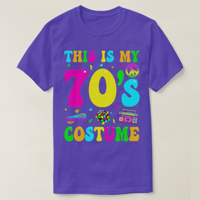 This Is My 70s Costume 70's Party 1970s Halloween  T-Shirt (Design Front)