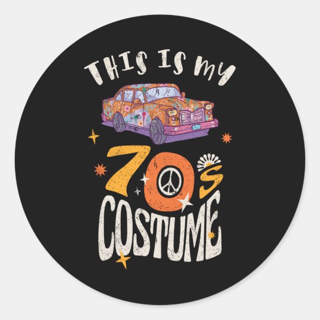 This is my 70s Costume Classic Round Sticker (Front)