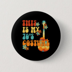 This is My 70s Costume Funny Groovy Peace Hallowee 6 Cm Round Badge