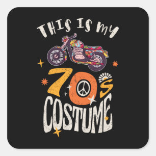 This is my 70s Costume Grunge effect Square Sticke Sticker