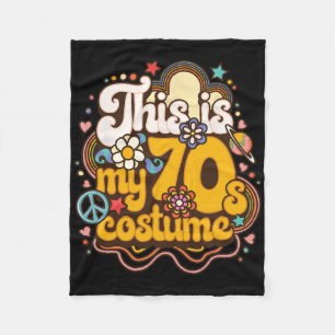 This Is My 70s Costume Theme Party Hippie Retro Fr Fleece Blanket