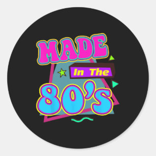 THIS IS MY 80s COSTUME Fancy Dress Party Idea Hall Classic Round Sticker