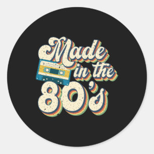 THIS IS MY 80s COSTUME Fancy Dress Party Idea Hall Classic Round Sticker