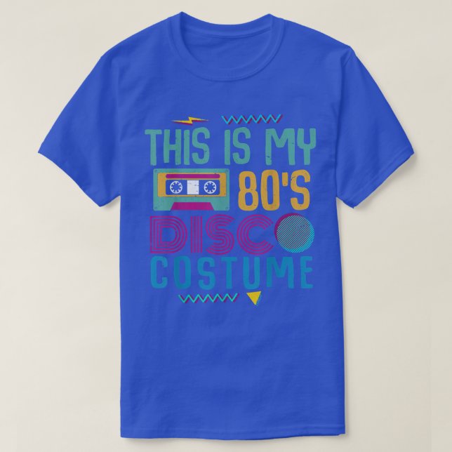 This Is My 80s Disco Costume Party Cassette Music  T-Shirt (Design Front)