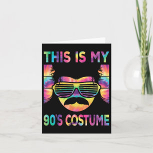 This Is My 90s Costume Men 1990s 90s Outfit Disco Card
