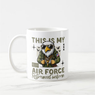 This is my air force retirement uniform coffee mug