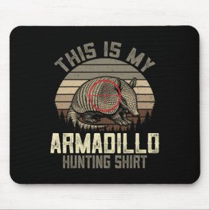 This Is My Armadillo Hunting Shirt - Retro Armadil Mouse Pad
