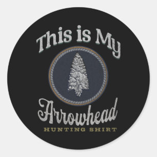 This Is My Arrowhead Hunting  Classic Round Sticker