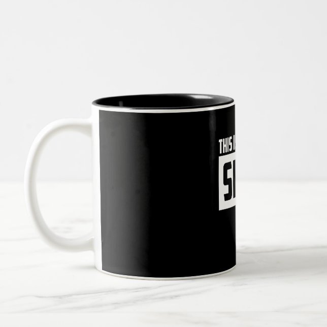 This Is My August Long Sleeve Two-Tone Coffee Mug (Left)