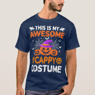 This Is My Awesome Cappy Costume Scary Pumpkin Hal T-Shirt