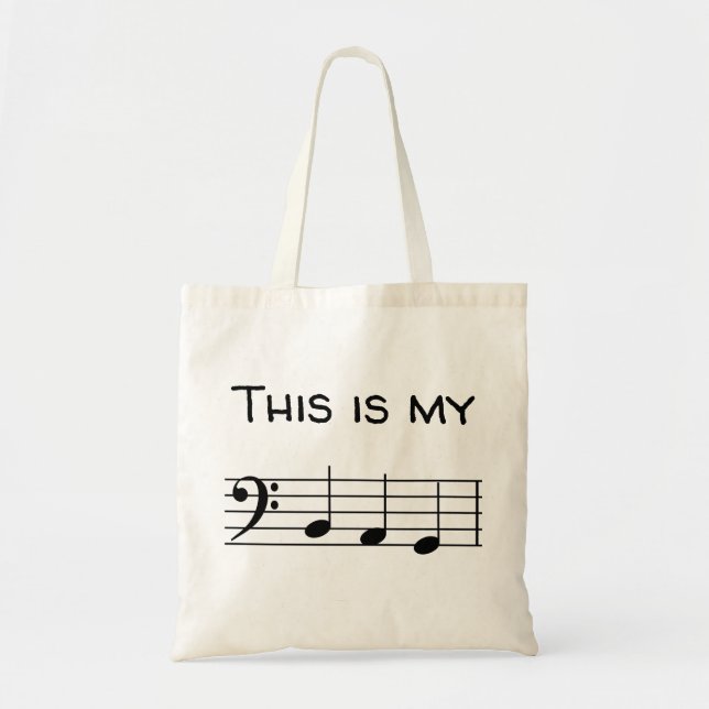 This is my B-A-G bass clef Tote Bag (Front)