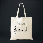 This is my B-A-G Tote Bag<br><div class="desc">Only musicians will get the joke on this clever tote bag! The text is customisable so you can replace "This is my" with your own name or other message.</div>
