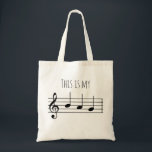 This is my B-A-G Tote Bag<br><div class="desc">Only musicians will get the joke on this clever tote bag! The text is customisable so you can replace "This is my" with your own name or other message.</div>