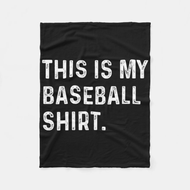This Is My Baseball Shirt - Pitcher Catcher Mum Da Fleece Blanket (Front)
