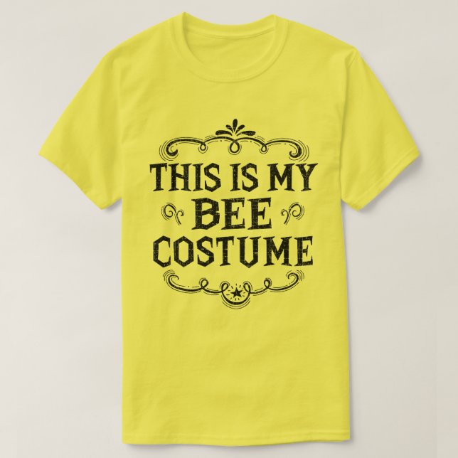 This Is My Bee Costume Funny Lazy Halloween T-Shirt (Design Front)