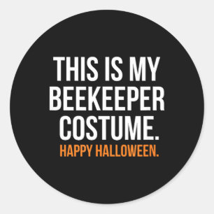 This Is My Beekeeper Costume Funny Halloween Classic Round Sticker