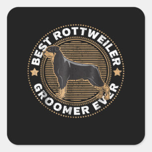 This is my best rottweiler square sticker