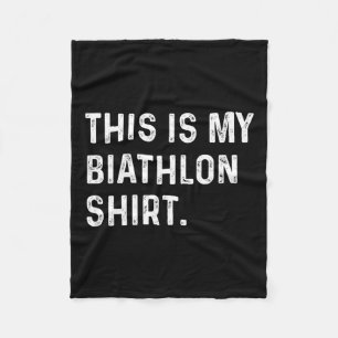 This is my biathlon shirt - ski skiing skier fleece blanket