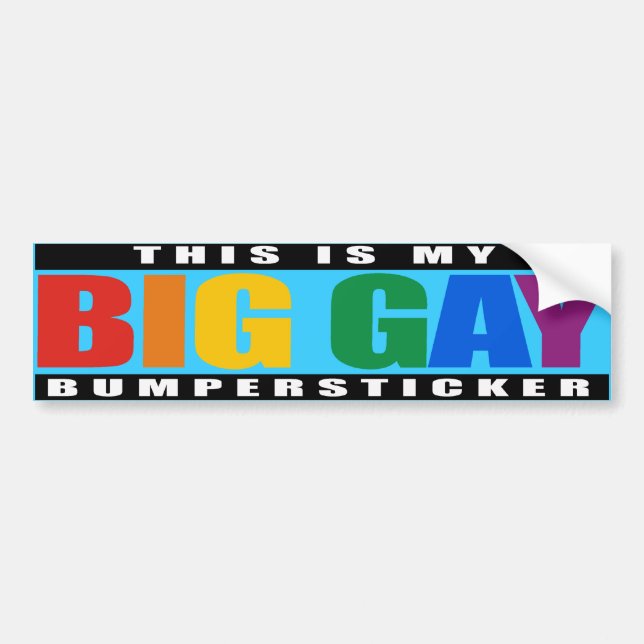 THIS IS MY BIG GAY BUMPERSTICKER -.png Bumper Sticker (Front)