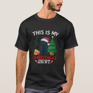This is My Black Labrador Dog Santa Hat Christmas T-Shirt