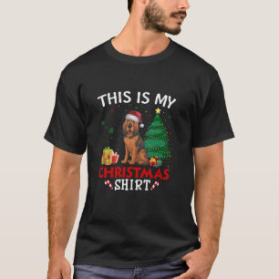 This is My Bloodhound Dog Santa Hat Christmas Paja T-Shirt