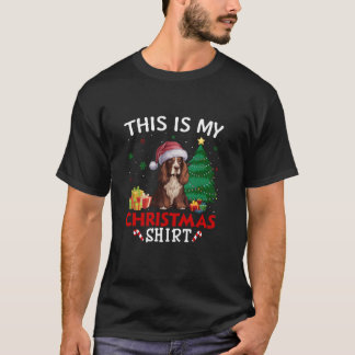 This is My Boykin Spaniel Dog Santa Hat Christmas  T-Shirt